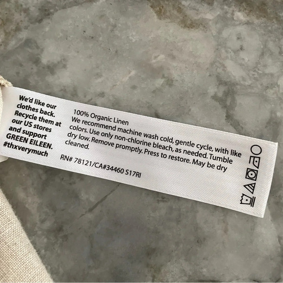 Eileen Fisher 100% Organic Linen Pants, Size M - Picture 5 of 7